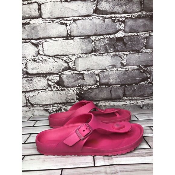 Birkenstock Gizeh Eva Pink Foam Thong Flip Flop Girls Youth Size 3M US/33EU - Picture 4 of 16